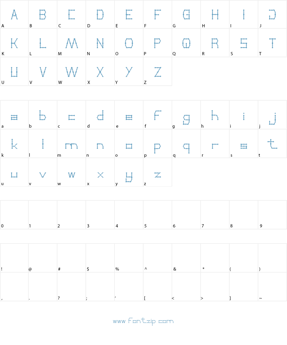 THIN DECORATIVE Font Character